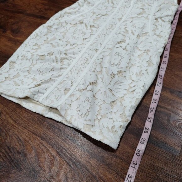 Tobi V-Neck Spaghetti Strap Graduation Lace Prom Bodycon Mini Dress White Small - Picture 10 of 13